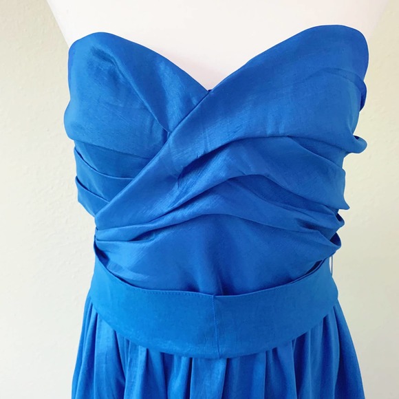 Calvin Klein | Blue Strapless Sweatheart Dress Size 12 - Picture 3 of 10